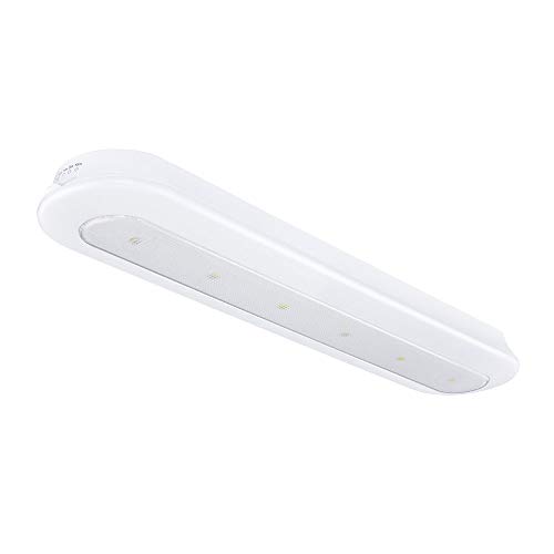 Ecolight Battery Operated 12-Inch LED Under Cabinet Light, Tap Bar, 80 Lumens, 30,000 Hours, Dimmable 3000K-5000K, Auto Timer - with Command Strips by 3M for Damage Free Mounting, Batteries Included