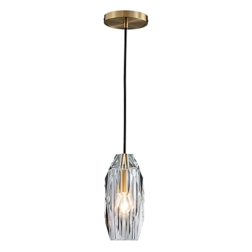 Plafonnier suspendu E14 en cristal pour remplacer un éclairage de couloir sombre