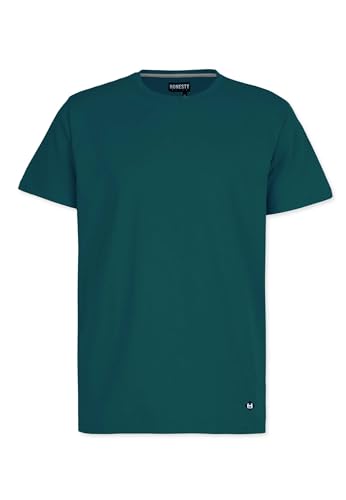 Honesty Rules Herren Kurzarm T-Shirt Basic aus Bio-Baumwolle, Racing-Green, Gr. XXL