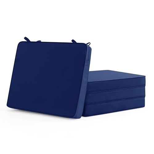 Outdoor Chair Cushions Set of 4: Waterproof & Fade...