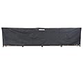 Woodhaven 16 Foot Waterproof Full Cover - Covers 1 Cord Outdoor Firewood Rack - Reinforced Vinyl With Front Opening Straps - Keeps Logs Dry (Black)