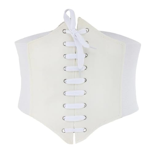 Corset Wide Faux Leather Belt Women's Stretch Tight High Waist Corset Slimming Shaping Belt