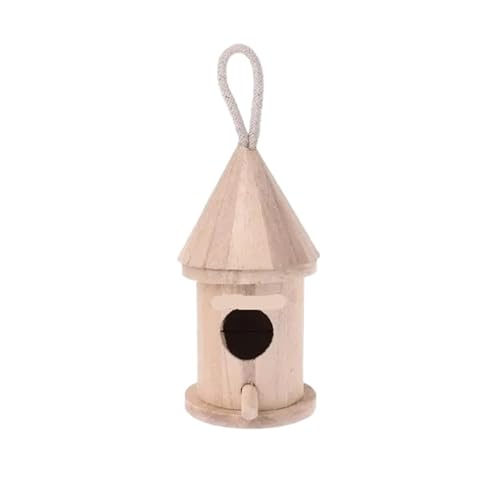 Nichoir en bois pour colibri et oiseaux de jardin avec corde
