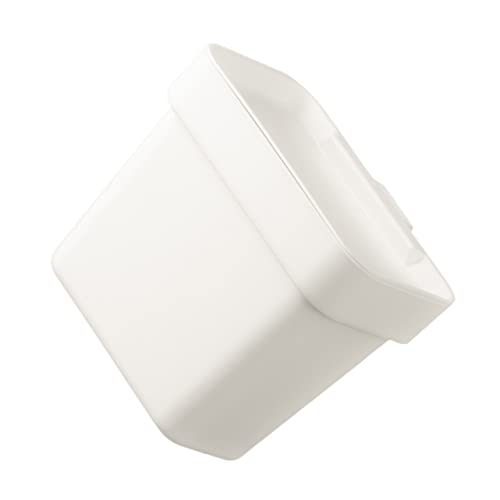 Ipetboom Cubo de Basura Colgante con Tapa para Cocina Contenedor de Residuos de Montaje Pared para de Espacio y Limpieza Diseño Moderno Blanco