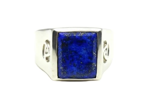 Image of Choose Your Color Mens Bold Ring 925 Sterling Silver Gemstone Wedding Engagement Statement Ring Birthstone Solitaire Jewellery Ring Sizes 4, 5, 6, 7, 8, 9, 10, 11, 12, 13,