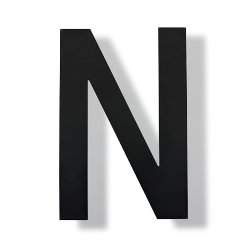 BetLight Large House Letter- 12 Inch High Rustproof Stainless Steel Distinguished Home Address Letter-Floating Designed Building Address Letter for the Modern Home/Letter N