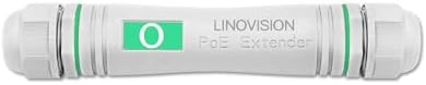 LINOVISION Gigabit Outdoor PoE Extender, Waterproof PoE Ethernet Repeater, Extend Extra 100m PoE and Ethernet for IP Cameras, VoIP Phone, Wireless AP