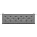 vidaXL Coussin de Banc de Jardin Coussin de Siège Coussin de Banc de Patio Meuble de Jardin Extérieur Terrasse Gris 180x50x7 cm Tissu