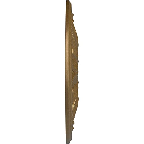 Image of Ekena Millwork CM22BOPAS 22 5 /8 OD x 1 3 /4 P Bordeaux Ceiling Medallion (fits Canopies up to 3 1 /4), Hand-Painted, Pale Gold