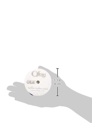 Image of Offray 067031 3 /8 inch Wide Single Face Satin Ribbon, Royal Blue, 6 Yds