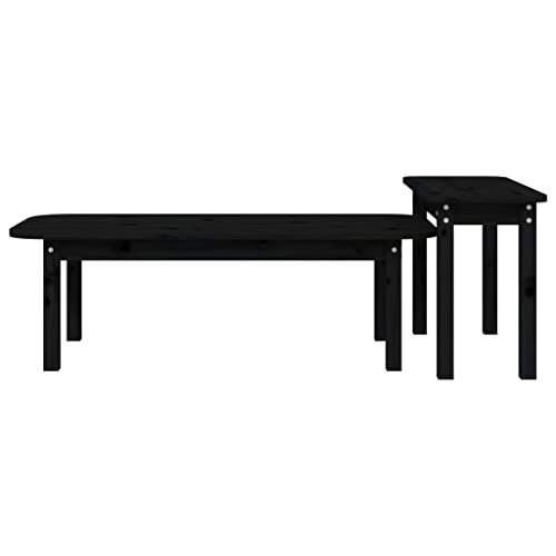 Table basse gigogne noir modulable pour optimiser un petit salon - 7
