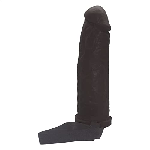 Capa Peniana Rígida Em Vinil Com Elástico Pênis 19cm x 4,5cm Preta Eros