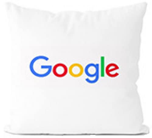 Moderne Kissenbezüge, Social Media Icons Wurfkissenbezug 45,7 x 45,7 cm für Zuhause, Sofa, Bett, Couch, Apps-Logo, dekorative Kissenbezüge (Google)