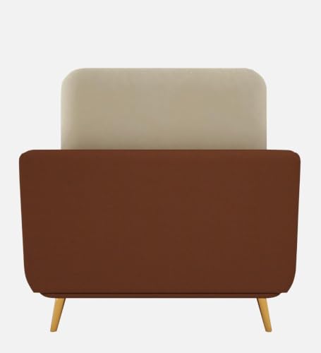Image of Modern Sofa, 1 Seater with Decorative Cushions, Chesterfield Arm Three Seater for Living Room Guest Room Hotels & Office (1 Brown and Beige)