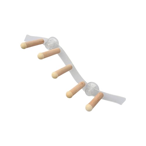 Generic Ventosa de madeira poleiro brinquedo poleiro suporte pé garra trimmer suporte pássaro poleir