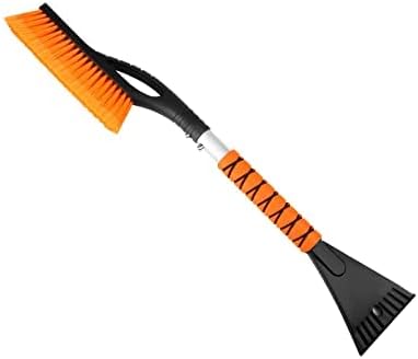 27”Snow Brush and Detachable Ice Scraper,Comfortable Foam Grip,Detachable Scraper,Suitable for car SUV and Truck