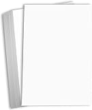 Hamilco White Cardstock Thick 12x18 Paper - Heavy Weight 100 lb Cover Card Stock 50 Pack