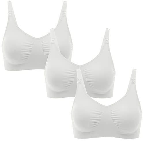 Preisvergleich Produktbild Medela Damen Pregnancy and Nursing Bra (3er Pack), Weiß, S