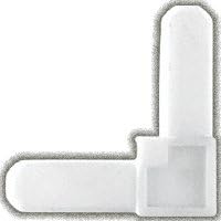 CRL 1/4 White Square Cut Frame Corner - 100 Pack