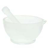 VICASKY Kleiner Mörser mit Stößel aus Glas 90mm – Medizin Stampfschale für Gewürze und Kräuter Chemische Apparatur zum Zerkleinern und Mahlen in Küche Apotheke Zufälliger Zufälliger Stil