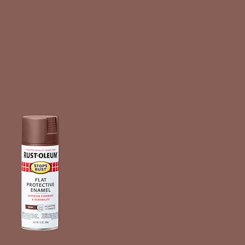 Image of Rust-Oleum 214085-6PK Stops Rust Spray Paint, 12 oz, Flat Brown, 6 Pack