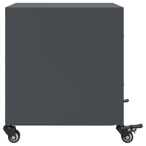 Table de chevet anthracite gain de place pour ranger la chambre efficacement - 8