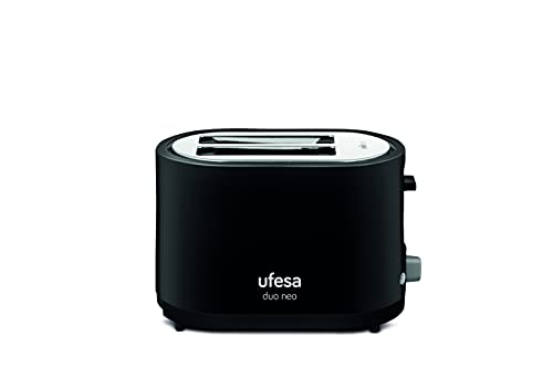Ufesa TT7485 Duo Neo Toaster mit 750W, 7 Röststufen, 2 Schlitze für 2 Toasts, Auftau- und Aufwärmfunktion, Schwarz. 5 Ufesa TT7485 Duo Neo Toaster mit 750W, 7 Röststufen, 2 Schlitze für 2 Toasts, Auftau- und Aufwärmfunktion, Schwarz.