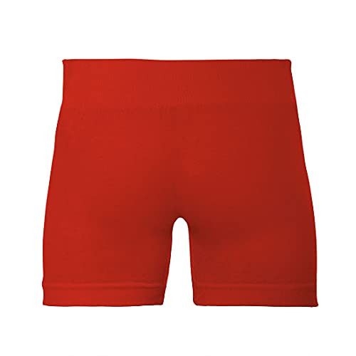 Kit com 6 Cuecas Zorba Boxer Algodão Sem Costura Infantil 678 Vermelho Escuro - G
