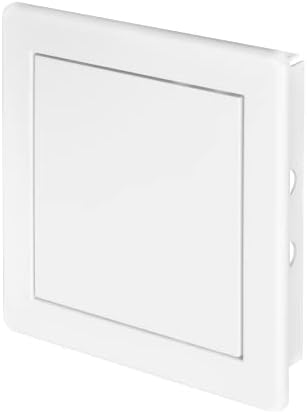Access Panel Door 6'' x 6'' Inch - White Opening Flap Cover Plate - Box Door Lock - Door Latch