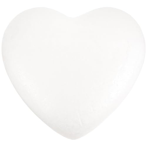 Homoyoyo Cœur en polystyrène de 30 cm - Cœur en polystyrène blanc pour projets de bricolage - Décoration de mariage et arrangements floraux - Idéal pour...