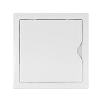 VONLIS Revisionsklappe 150 x 150 mm Revisionstür 15 x 15 cm Kunststoff Trockenbau Gipskarton Wartungklappe Weiß Feuchtraumgeeignet Unterputzklappe