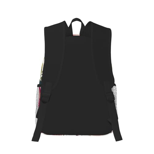 BREAUX Flower Leaf Print Lightweight And Comfortable Duffel Bag, Casual Daypack, Multipurpose Backpack3