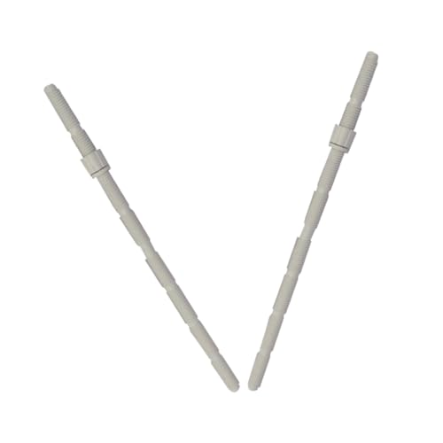 DECOMELODY 2個 加長実心プラスチック製トイレプッシュボタンロッド 耐久性と簡単取付け可能な汎用トイレ水タンク部品 流すボタン交換用自在