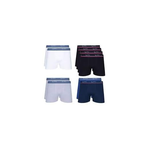 Kit Com 6 Cuecas Boxer Lupo Adulto Algodão Box Masculina 523