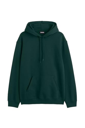 Image of Besick Winter Wear Cotton Oversized Relax Fit Plain Drop Shoulder Hooded Neck Unisex Hoodie