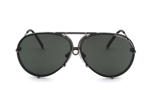 Porsche Design P8478 Iconic Sunglasses (60mm, C - Grey Mat/Lens - Green/Extra Lens - Dark Orange, Silver Mirrored)2