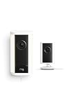 Ring Spotlight Cam Pro, Plug-In (Newest Model), White with Indoor Cam Plus (Newest Model), White