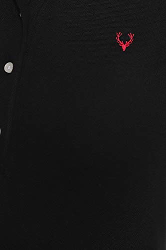 Image of Allen Solly Women's Polo Neck T‑Shirt | Soft Touch Fabric | Regular Fit | Solid Casual Tee