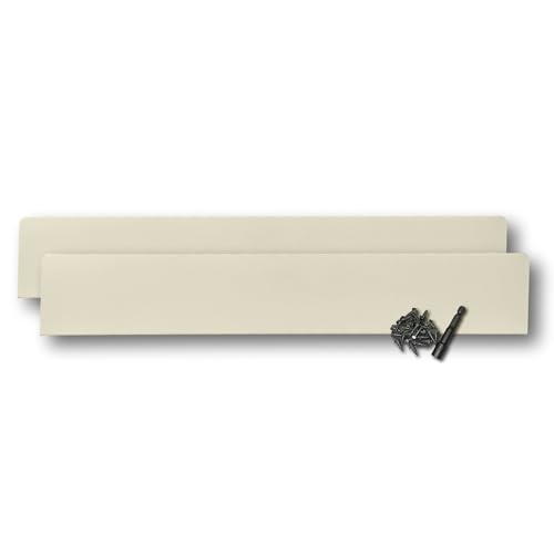 Eagle 1 Rain Gutter Valley Splash Guards, Straight or Bent (2 Per Order) Includes Screws and 1/4" Bit Driver (Extreme Straight, Cream)