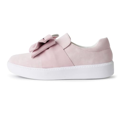 Image of J. Adams Wally Platform Sneakers for Women - Comfortable Slip On Shoes with Bow