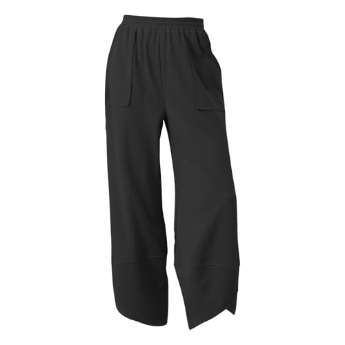 Kids Harem Loose Pants Girls High Waist Wide Leg Pants Big Pocket Solid Vent Casual Baggy Sports Dancing Pants2