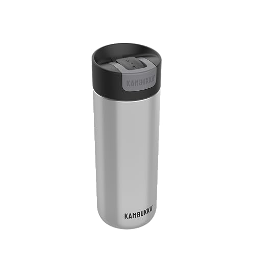 Kambukka - Thermobecher 500ml - Modell OLYMPUS STAINLESS STEEL - Thermobecher / Kaffeebecher to go: Easy cleaning - rutschfester Boden - vakuumisoliert - Edelstahl-Thermo-Kaffee-Reisebecher