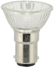 Technical Precision Repuesto para bombilla halógena Ushio 1000607 de 20 W 12 V con base de bayoneta BA15D DC MR11 2950K reflector blanco cálido