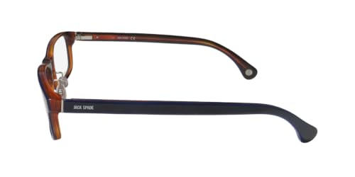 Image of Jack Spade Larson Mens /Womens Rectangular Full-Rim Authentic Collectible Classic Shape Eyeglasses /Eyeglass Frame (53-17-150, Navy)