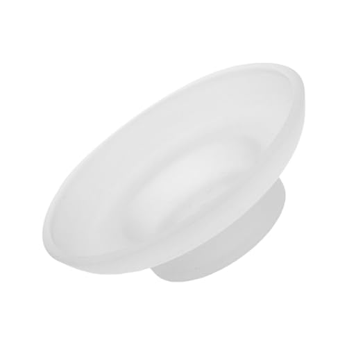 DECORNIJIA Jabonera de Vidrio Mate Redonda Antideslizante para Baño y Cocina Soporte Transparente con Base Estable Escurridor para de Jabón Repuesto para Lavabo y Bañera