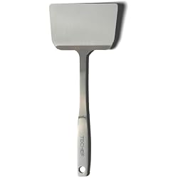 TECHEF - ChefCore 304 Stainless Steel Solid Turner Spatula with Ergonomic Handle, One-Piece Unibody Design, Rustproof & Heat Resistant, 10.5