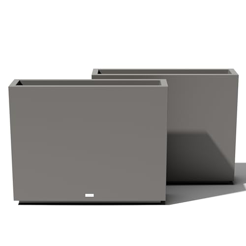 Image of Veradek Block Series Span Planter - Tall Rectangular Outdoor Planter