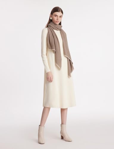 100% Pure Cashmere Scarf For Women Gift Parallelogram Apricot Lightweight Spring Scarves Soft and Warm Light Weight Travel Wrap Mothers Day Gifts3