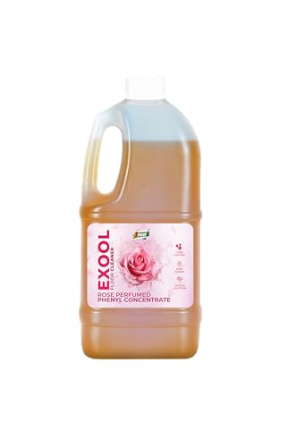 7Fresh Exool ROSE Perfumed Phenyl Concentrate Liquid 1 Litre | Makes Up to 30 Litres Thick White Phenyl | Pine Oil Based Floor Cleaner | Long Lasting