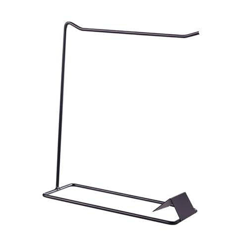 Vaveren Jewelry Organizer Stand Jewelry Display Rack Iron Fashion Jewelry Holder Earrings Display for Keychains Shopping Mall Dresser, 1RowBlack19x8x22.5cm